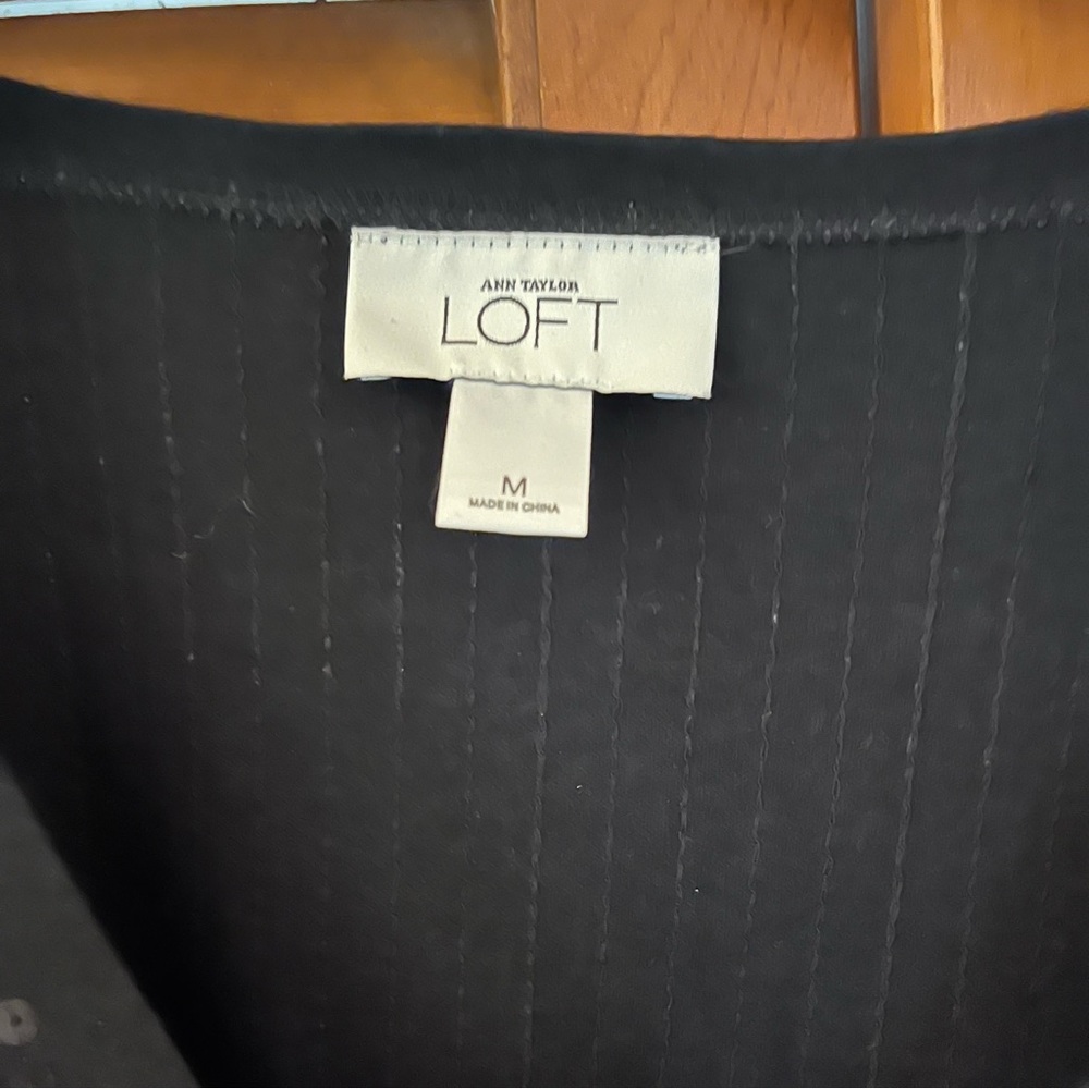 Loft Black Sequin Sweater Shrug size medium - Picture 6 of 7